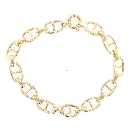 Yellow Gold Rambo Link Bracelet  Gardiner Brothers   