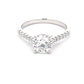 Platinum Round Brilliant Cut Diamond Solitaire With Diamond Set Shoulders - 1.45cts Gardiner Brothers