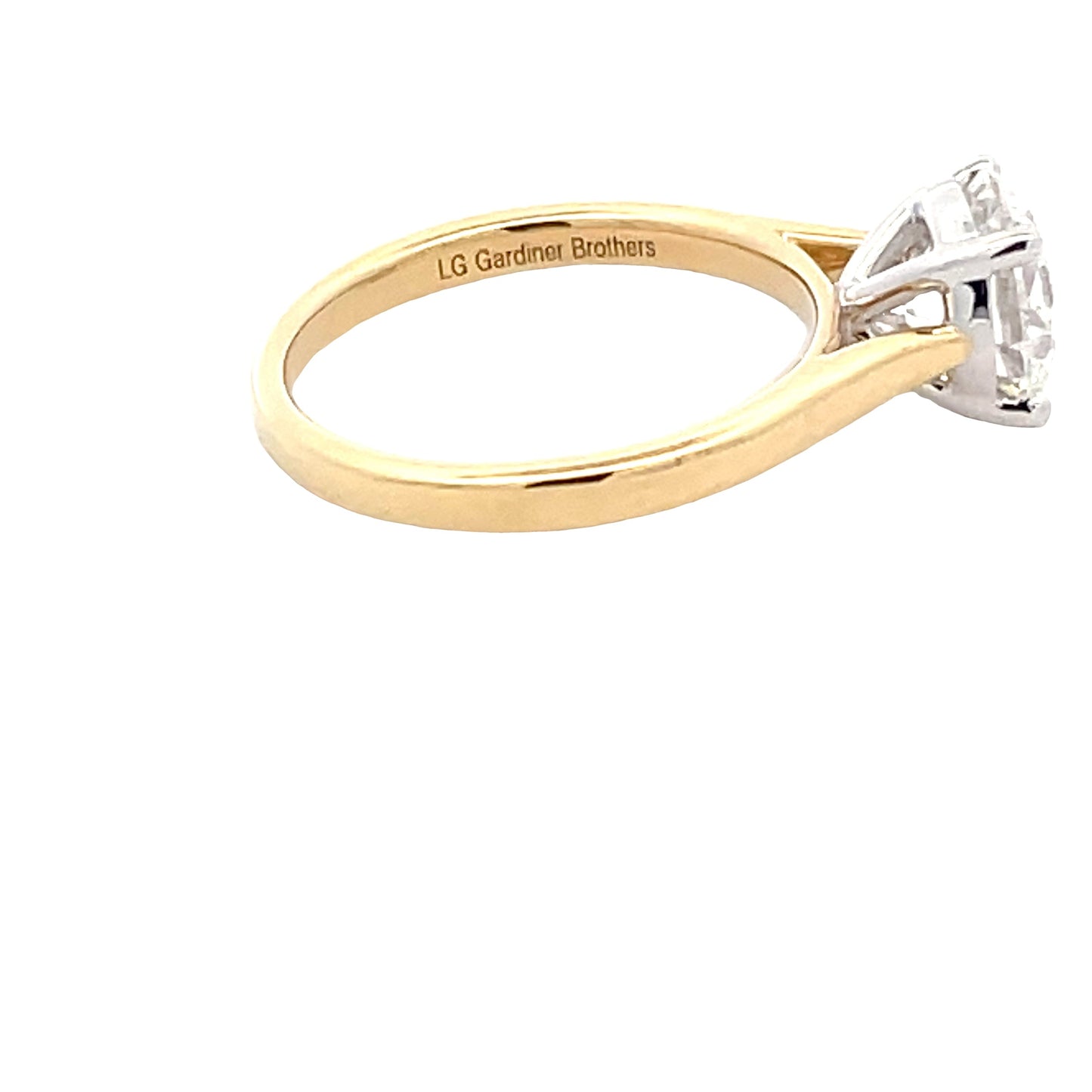 Lab Grown Round Brilliant Cut Diamond Solitaire Ring - 2.05cts Gardiner Brothers