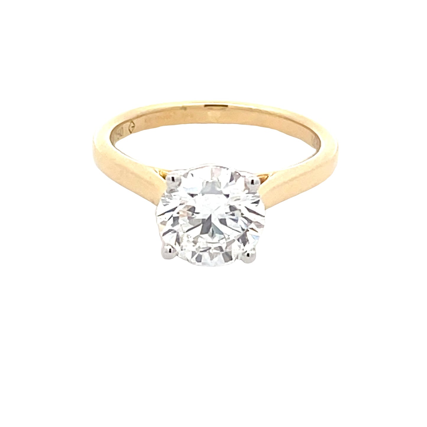 Lab Grown Round Brilliant Cut Diamond Solitaire Ring - 2.05cts Gardiner Brothers