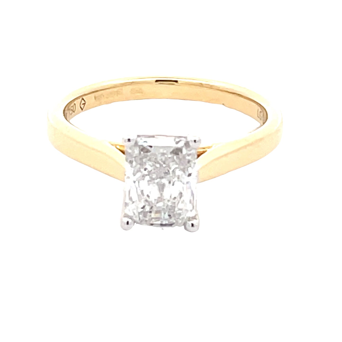 Lab Grown Radiant Cut Diamond Solitaire Ring - 1.21cts  Gardiner Brothers   