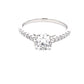 Lab Grown Round Brilliant Cut Diamond Solitaire With Diamond set Shoulders - 1.27cts  Gardiner Brothers   