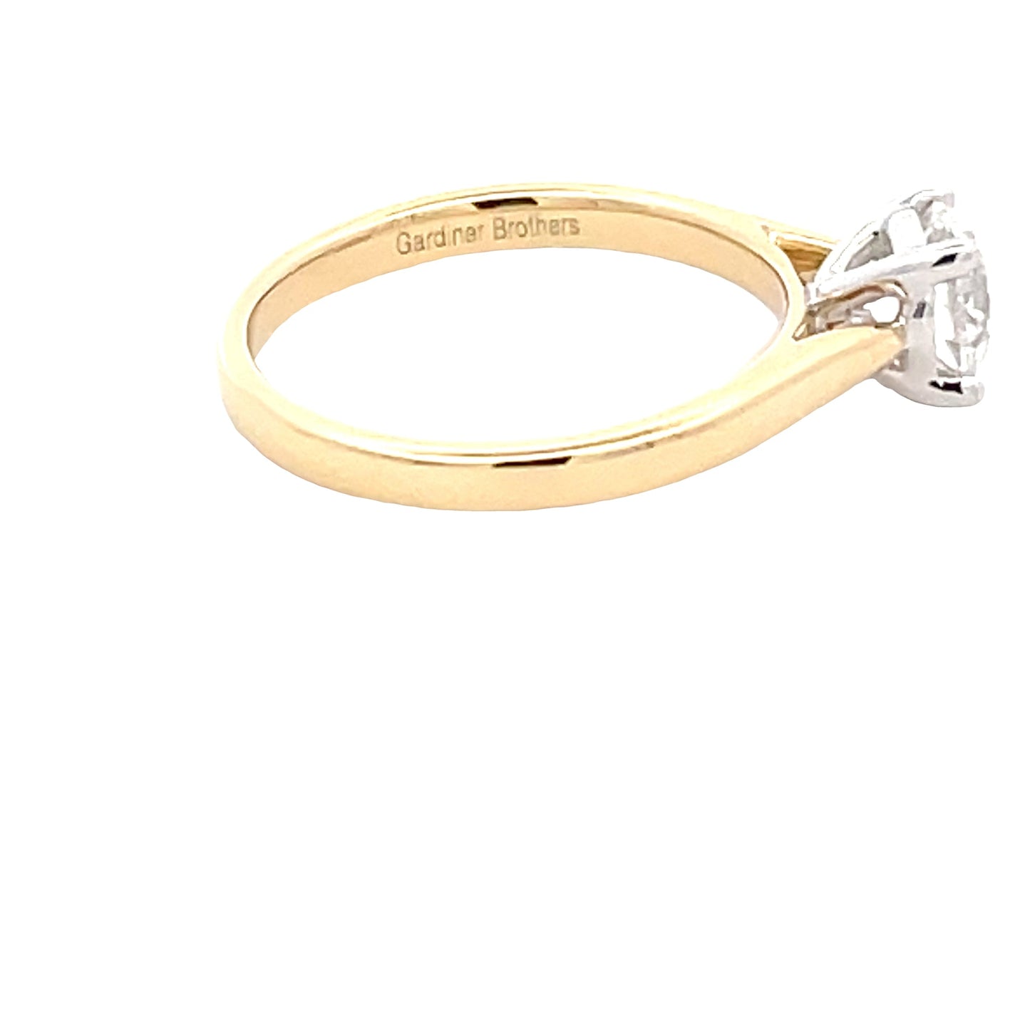 Round brilliant cut diamond solitaire ring - 0.90cts  Gardiner Brothers   