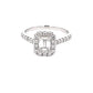 Emerald Cut Halo Cluster Style Diamond Ring - 1.20cts  Gardiner Brothers   