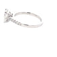 Platinum Pear Shaped Diamond Solitaire Ring with diamond set shoulders - 1.26cts Gardiner Brothers