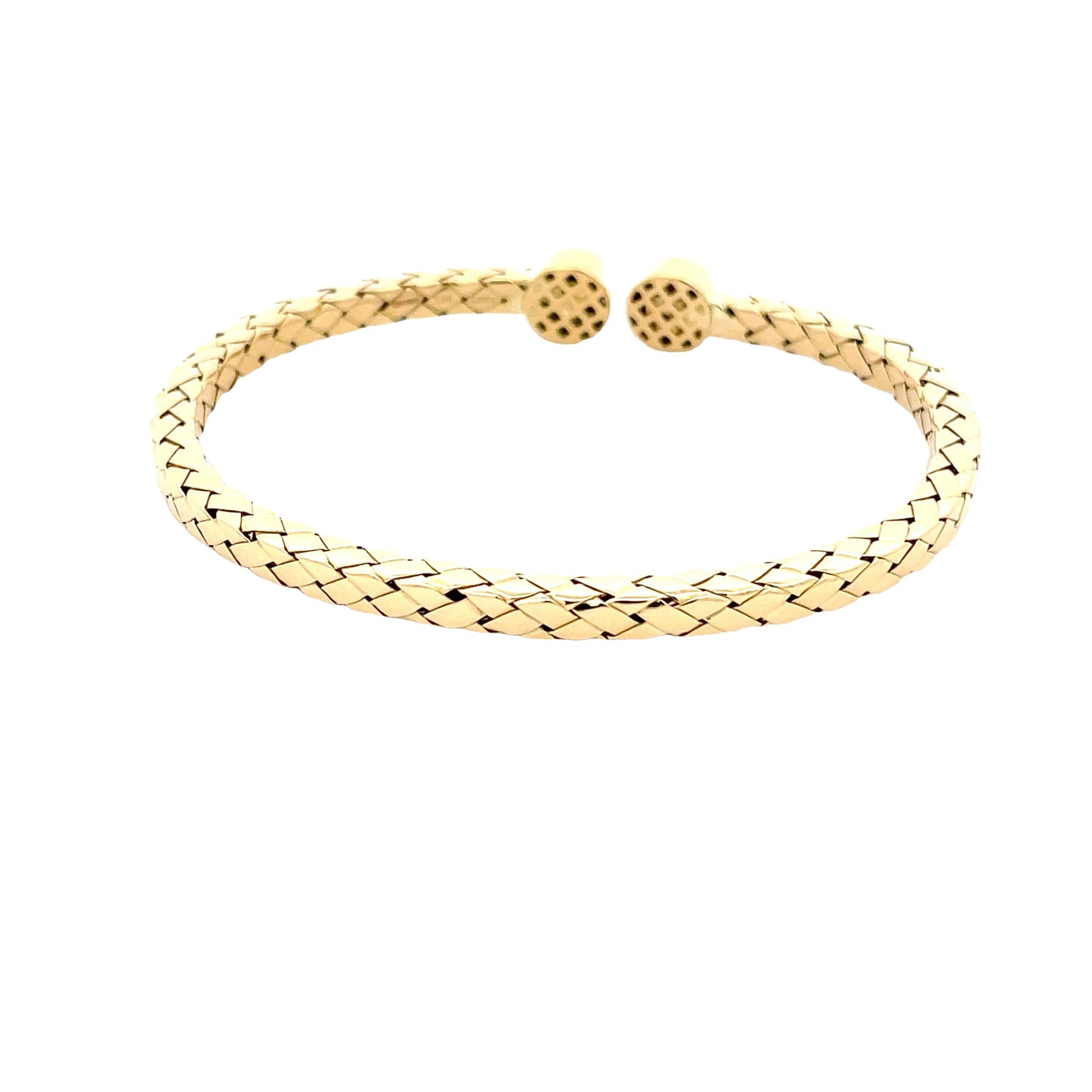 Yellow Gold Flex Diamond Set Bangle  Gardiner Brothers   