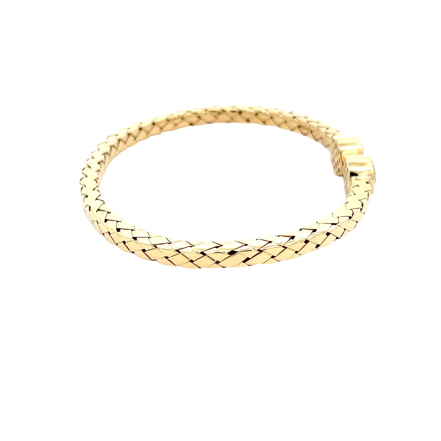 Yellow Gold Flex Diamond Set Bangle  Gardiner Brothers   