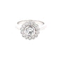 Platinum Round Brilliant Cut Diamond Vintage Cluster Style Ring Gardiner Brothers