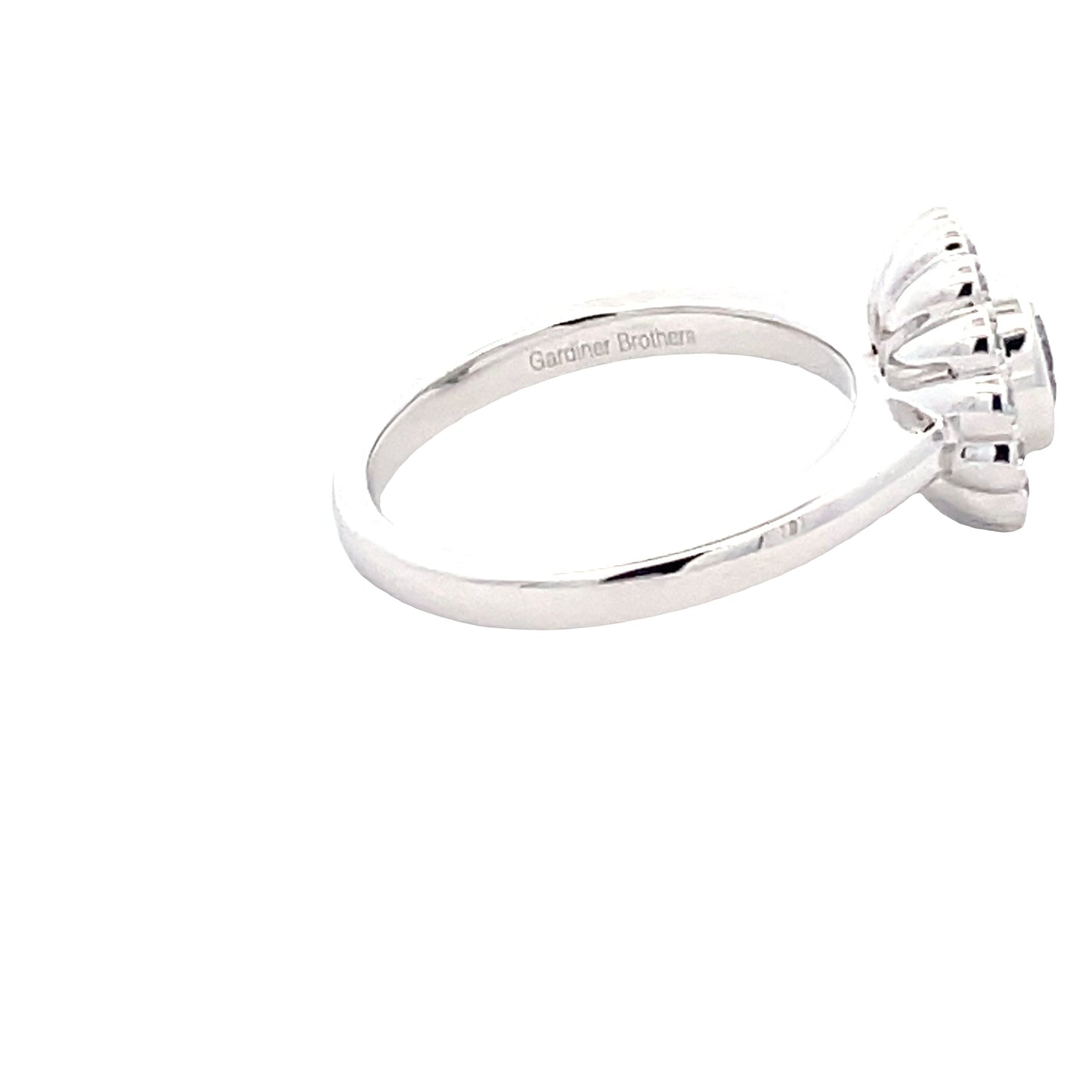 Platinum Round Brilliant Cut Diamond Vintage Cluster Style Ring Gardiner Brothers