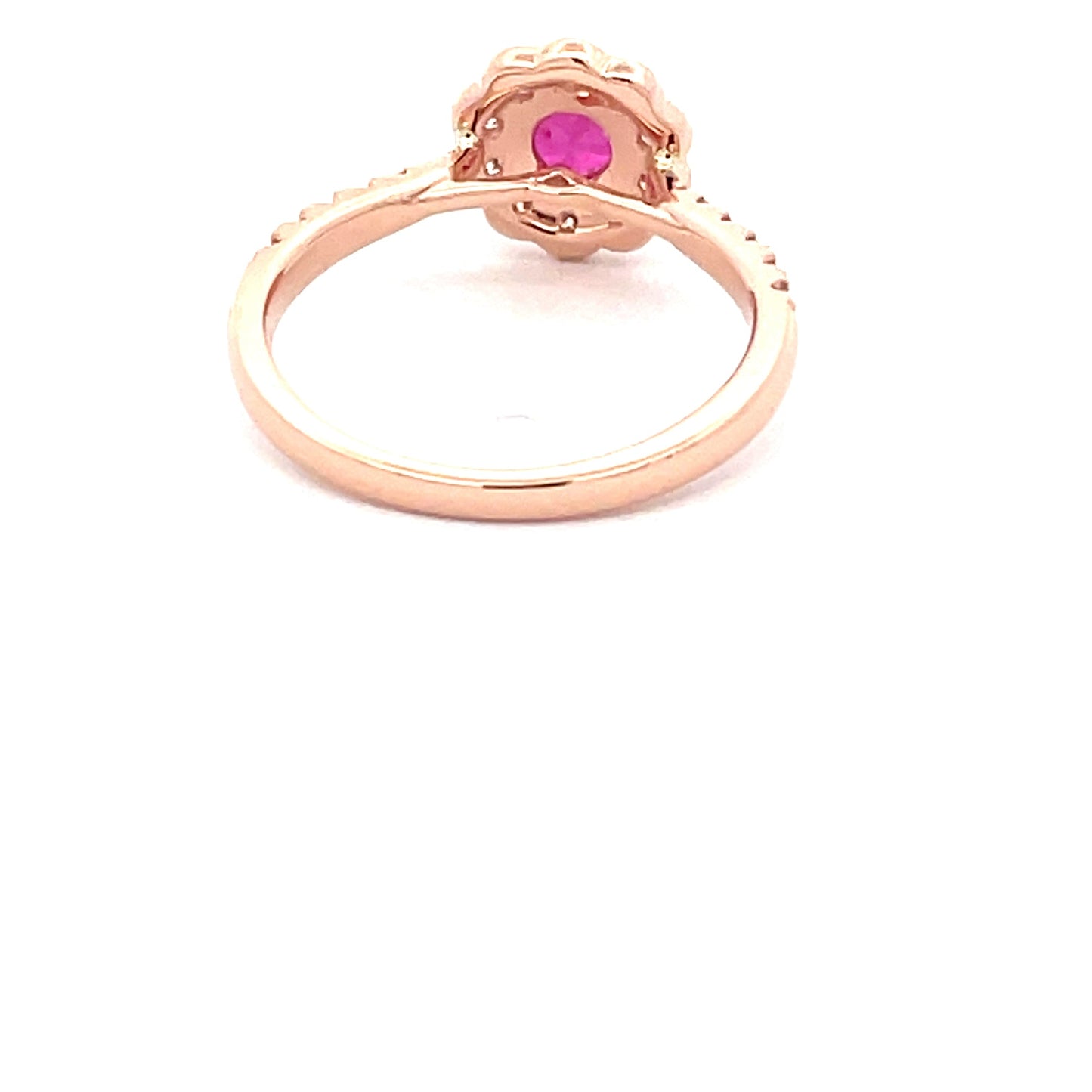 Ruby and diamond, rose gold vintage style cluster ring  Gardiner Brothers   