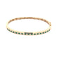 Round Emerald and Round Brilliant Cut Diamond Set Bangle  Gardiner Brothers   