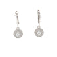 White Gold Round Brilliant Cut Diamond Drop Halo Cluster Style Earrings  Gardiner Brothers   