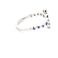 Sapphire and round brilliant cut diamond cross-over ring  Gardiner Brothers   