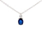 oval sapphire and pear shaped diamond pendant  Gardiner Brothers   