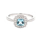 Aquamarine and diamond vintage style dress ring Gardiner Brothers