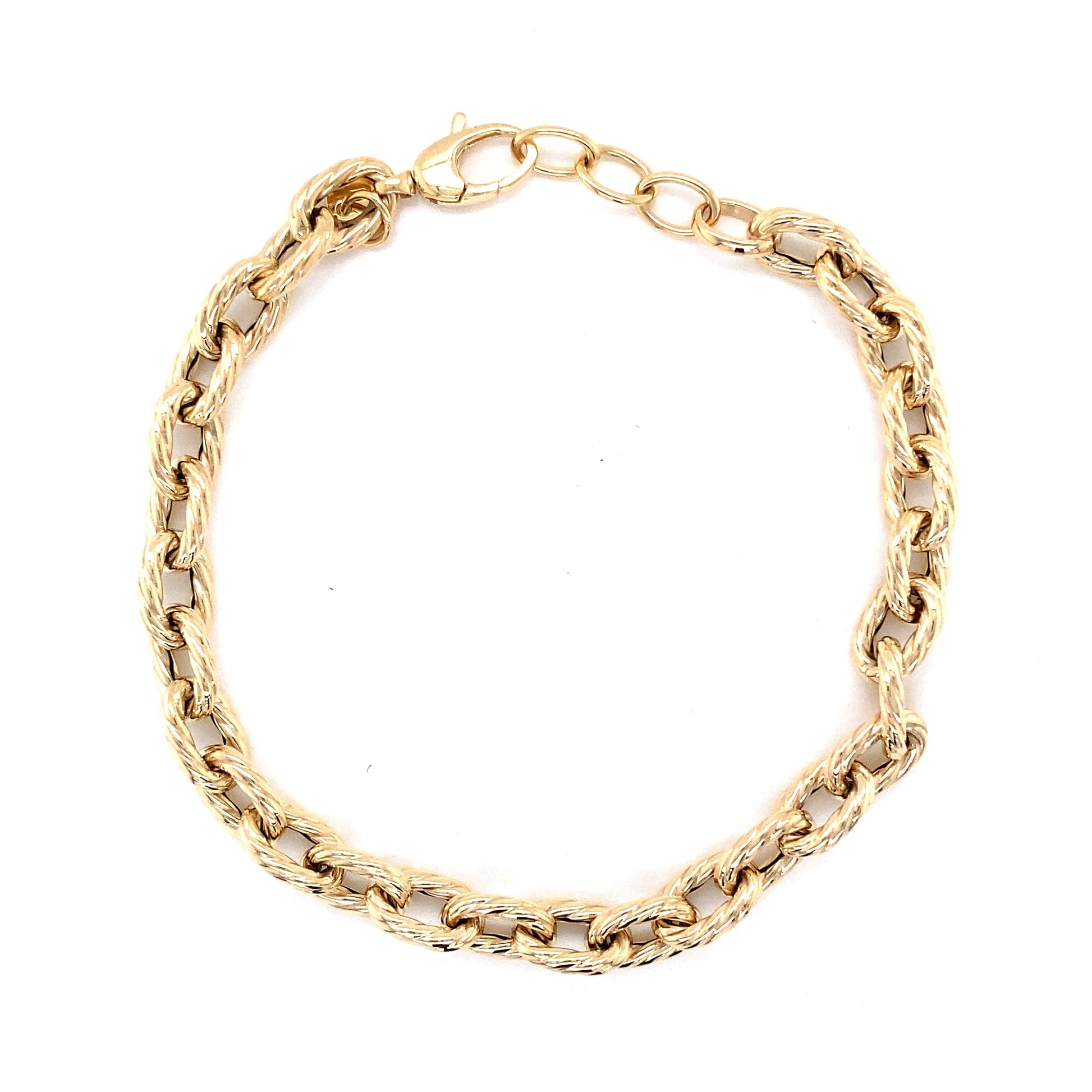 Yellow Gold Rope Link Bracelet  Gardiner Brothers   