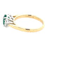 Oval Emerald and round brilliant cut diamond 3 stone ring  gardiner-brothers   