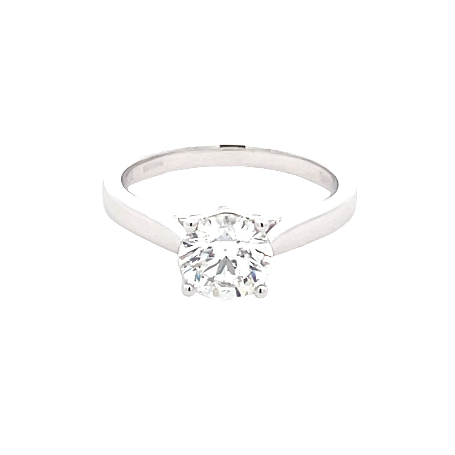 Platinum Round Brilliant Cut Diamond Solitaire Ring - 1.25cts Gardiner Brothers