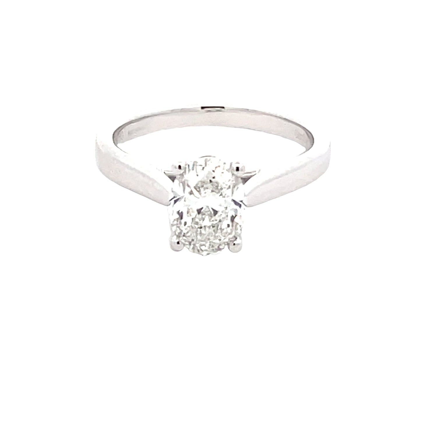 Platinum Oval Shaped Diamond Solitaire Ring - 1.30cts Gardiner Brothers