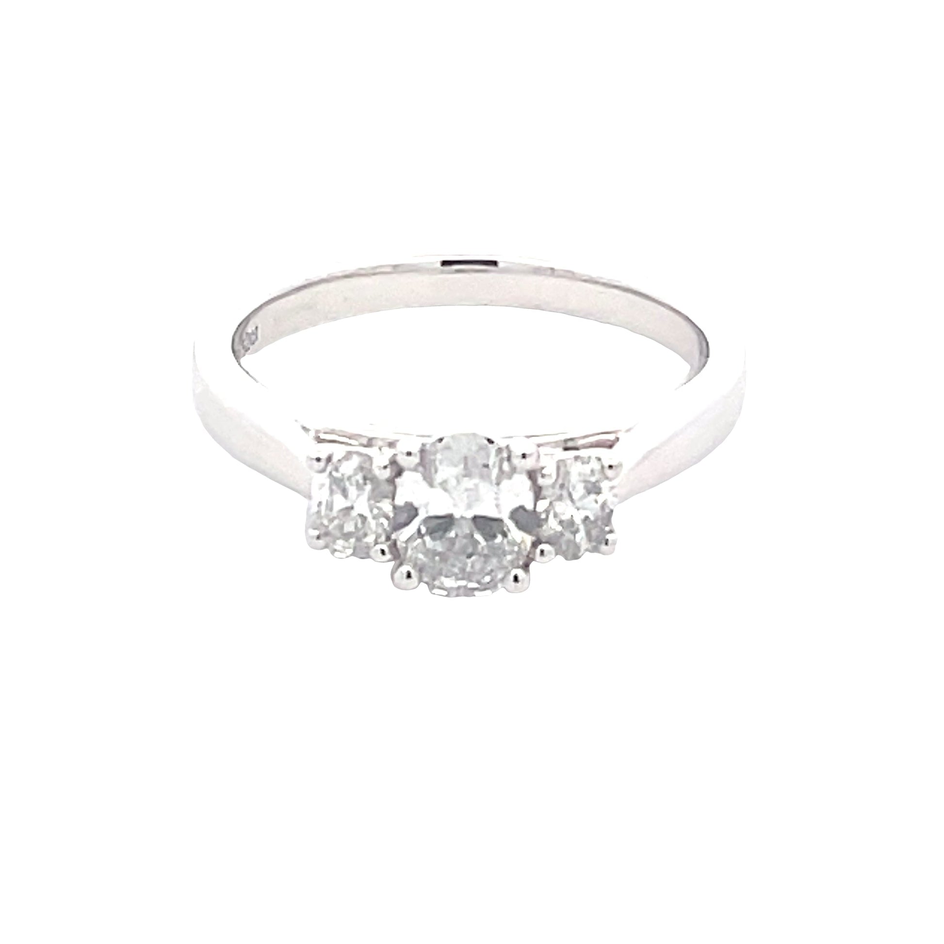 Platinum Aurora Oval Shaped Diamond 3 stone ring - 0.82cts Gardiner Brothers
