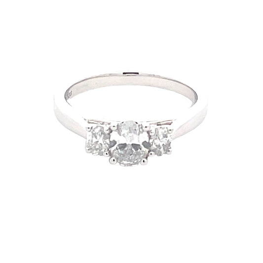 Aurora Oval Shaped Diamond 3 stone ring - 0.82cts  Gardiner Brothers   