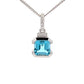 Step-cut Topaz and round brilliant cut diamond pendant  Gardiner Brothers   