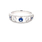 Round Sapphire and round brilliant cut diamond fancy style dress ring  Gardiner Brothers   