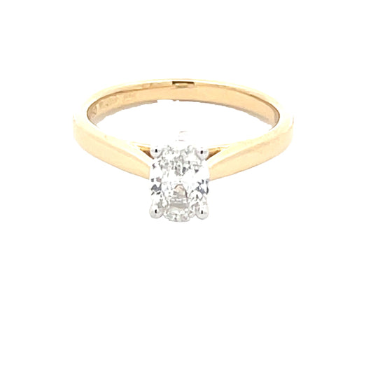 Yellow Gold Oval Shaped diamond Solitaire ring - 0.70cts Gardiner Brothers