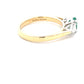 Oval Shaped Emerald and pear shaped diamond 3 stone ring  Gardiner Brothers   