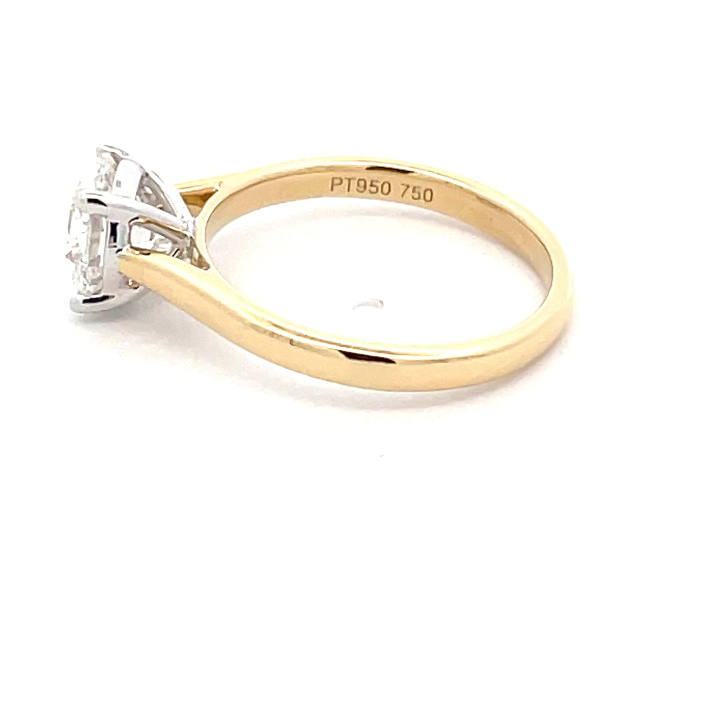 Yellow Gold Round Brilliant cut diamond solitaire ring - 1.51cts Gardiner Brothers