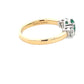 Oval Emerald and round brilliant cut diamond 3 stone ring  Gardiner Brothers   
