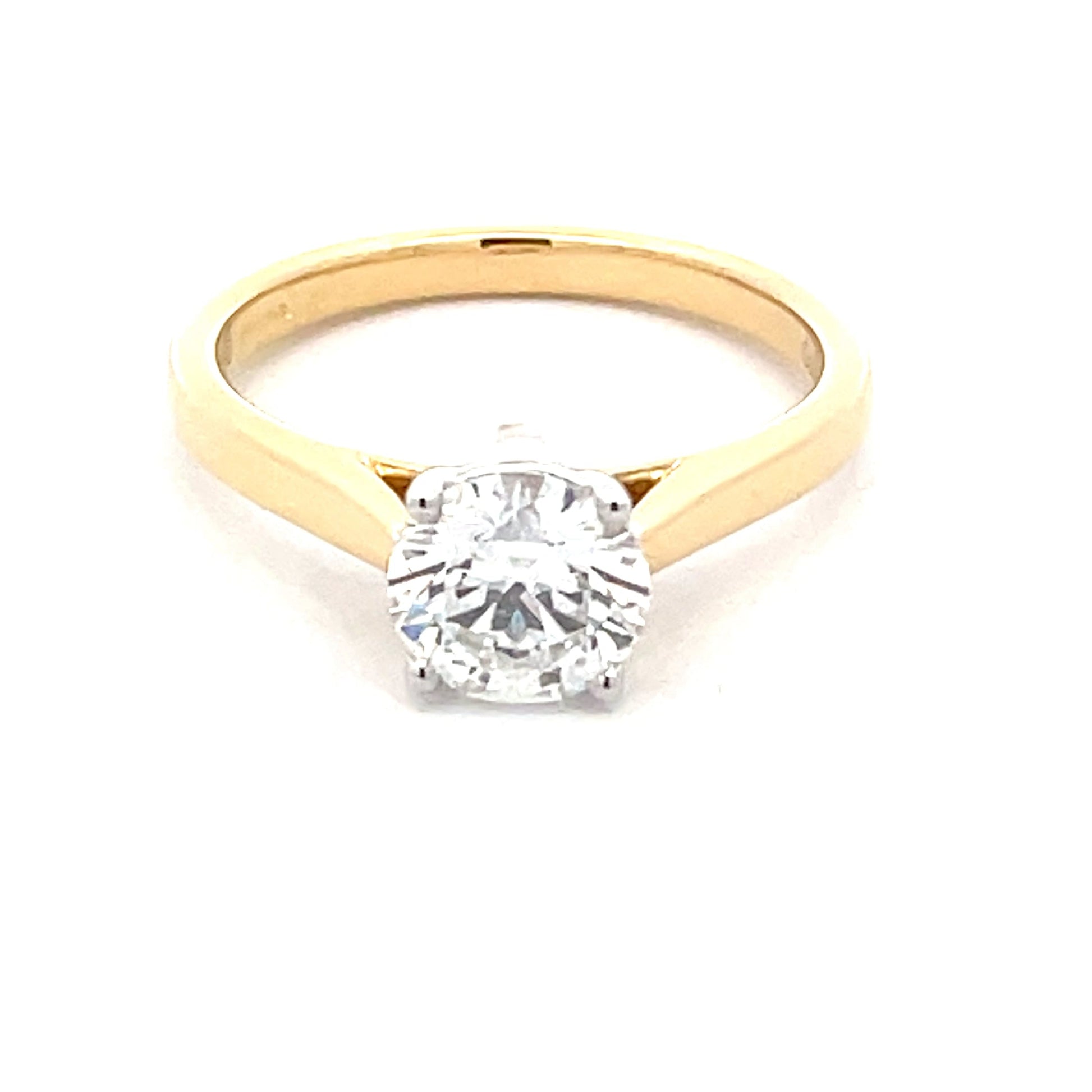 Yellow Gold Round Brilliant Cut Diamond Solitaire Ring - 1.20cts Gardiner Brothers