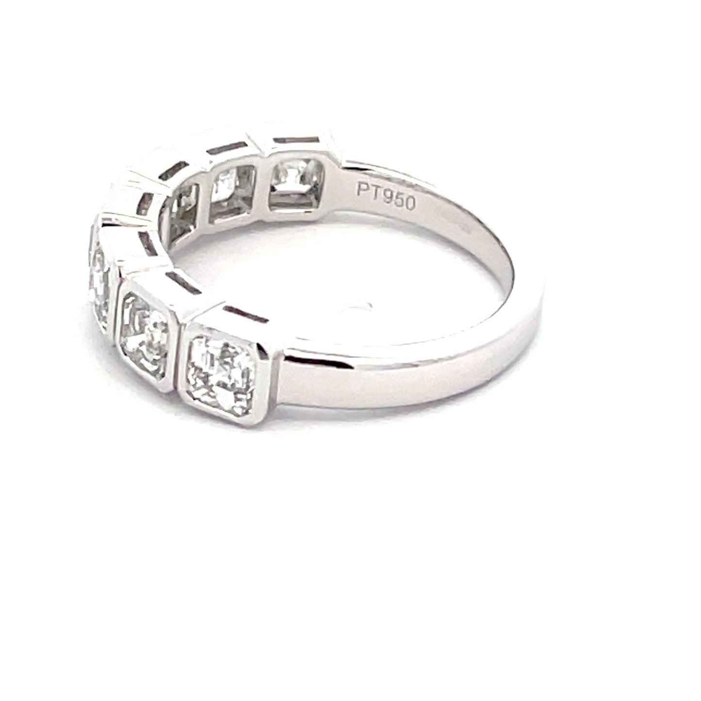 Asscher cut diamond 7 stone eternity ring - 2.12cts  Gardiner Brothers   