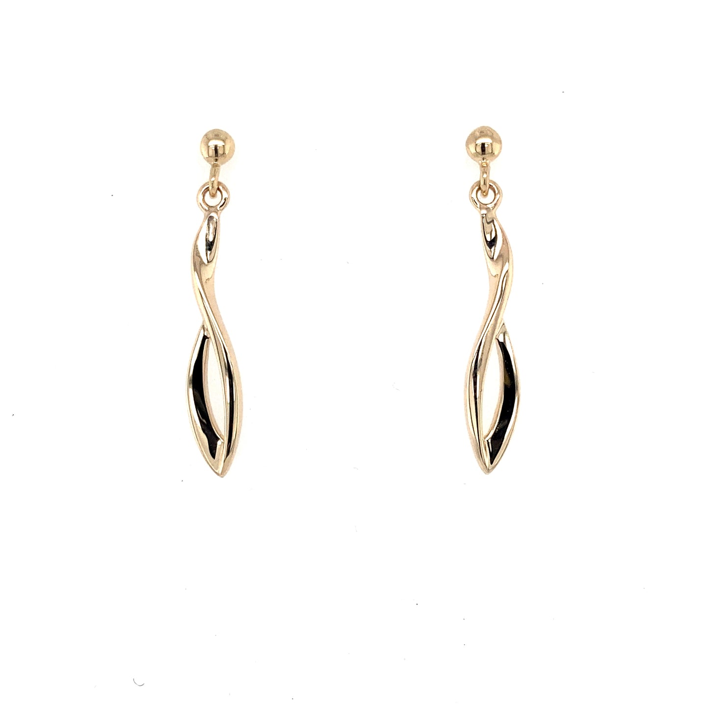 Yellow Gold Tulip Style Drop Earrings  Gardiner Brothers   