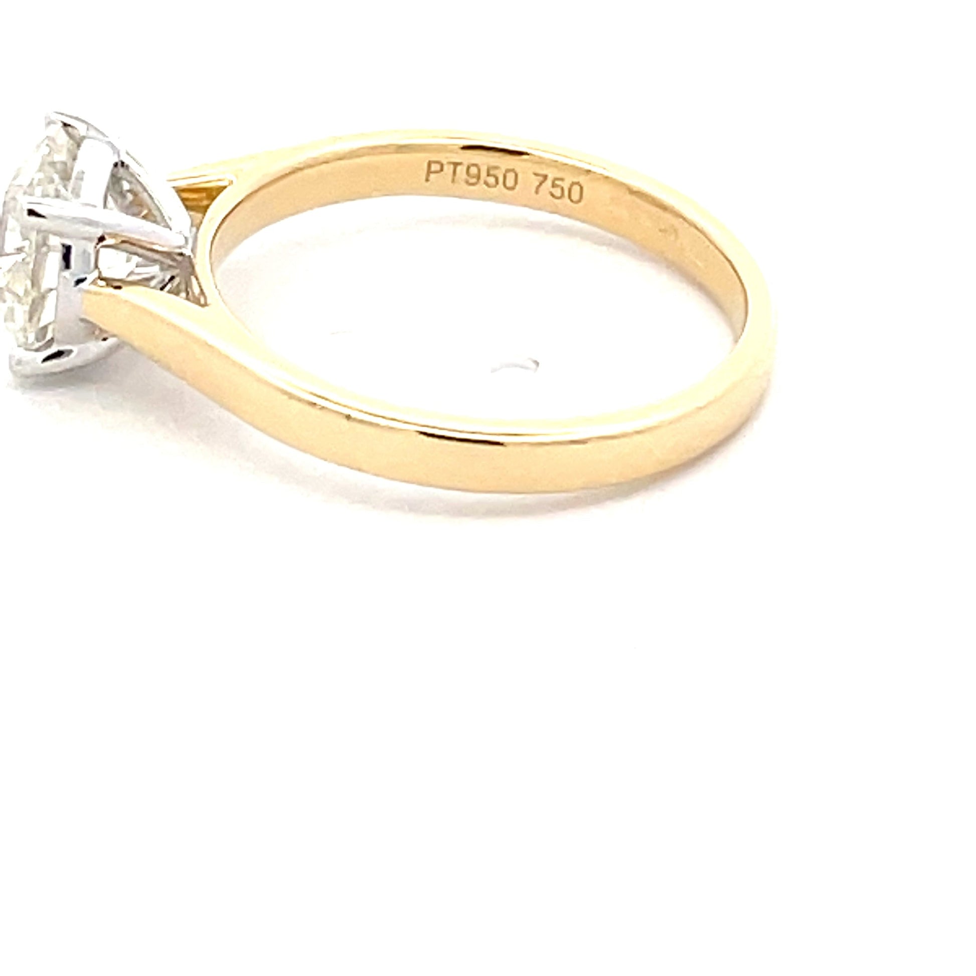Yellow Gold Round Brilliant Cut Diamond Solitaire Ring - 1.57cts Gardiner Brothers