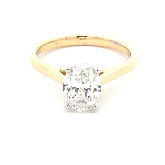 Oval Shaped Diamond Solitaire Ring - 1.51cts  Gardiner Brothers   