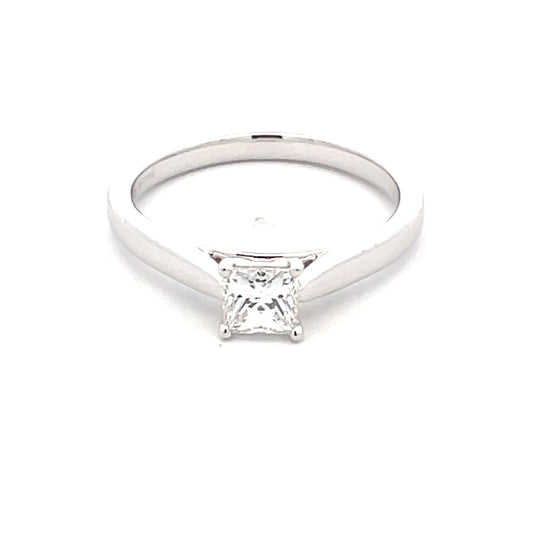Platinum Princess Cut Diamond Solitaire Ring - 0.50cts Gardiner Brothers