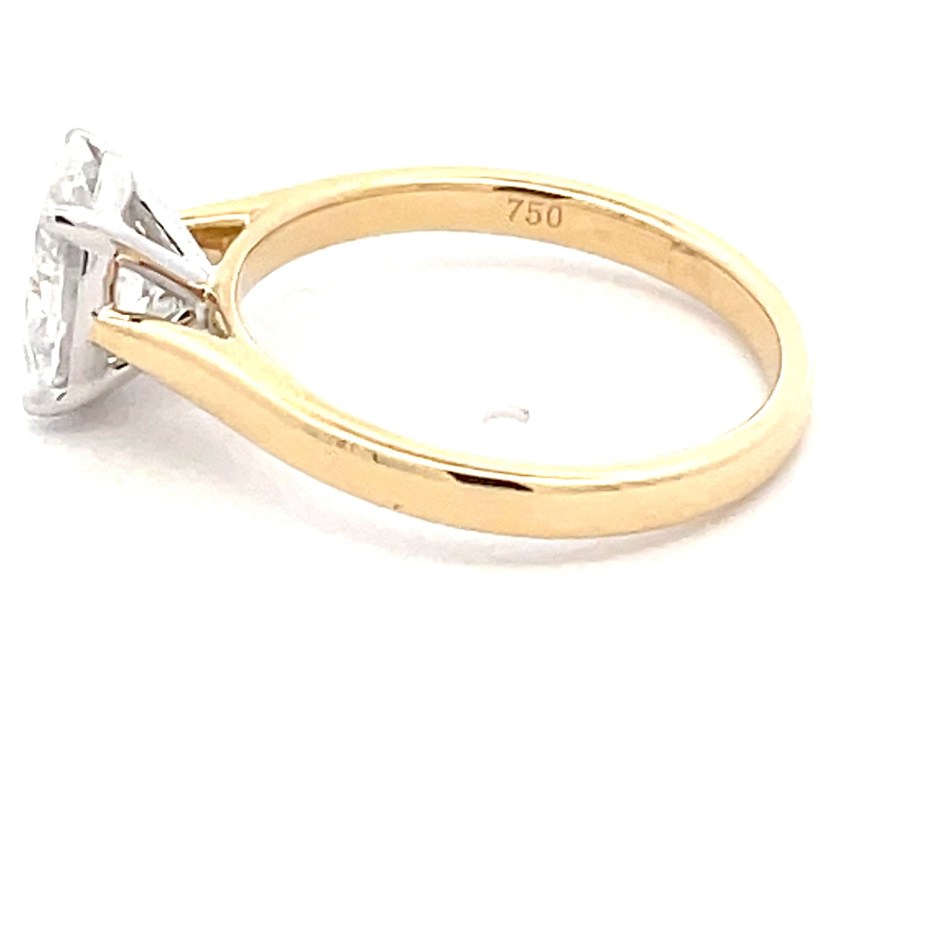 Yellow Gold Oval Shaped Diamond Solitaire Ring - 1.51cts Gardiner Brothers