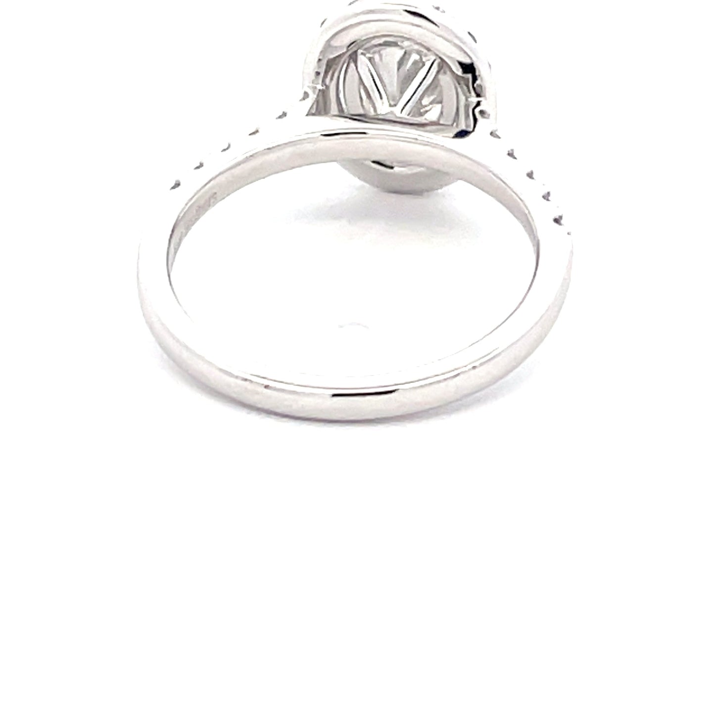 Platinum Oval Shaped Diamond Halo Cluster Style Ring - 1.52cts Gardiner Brothers
