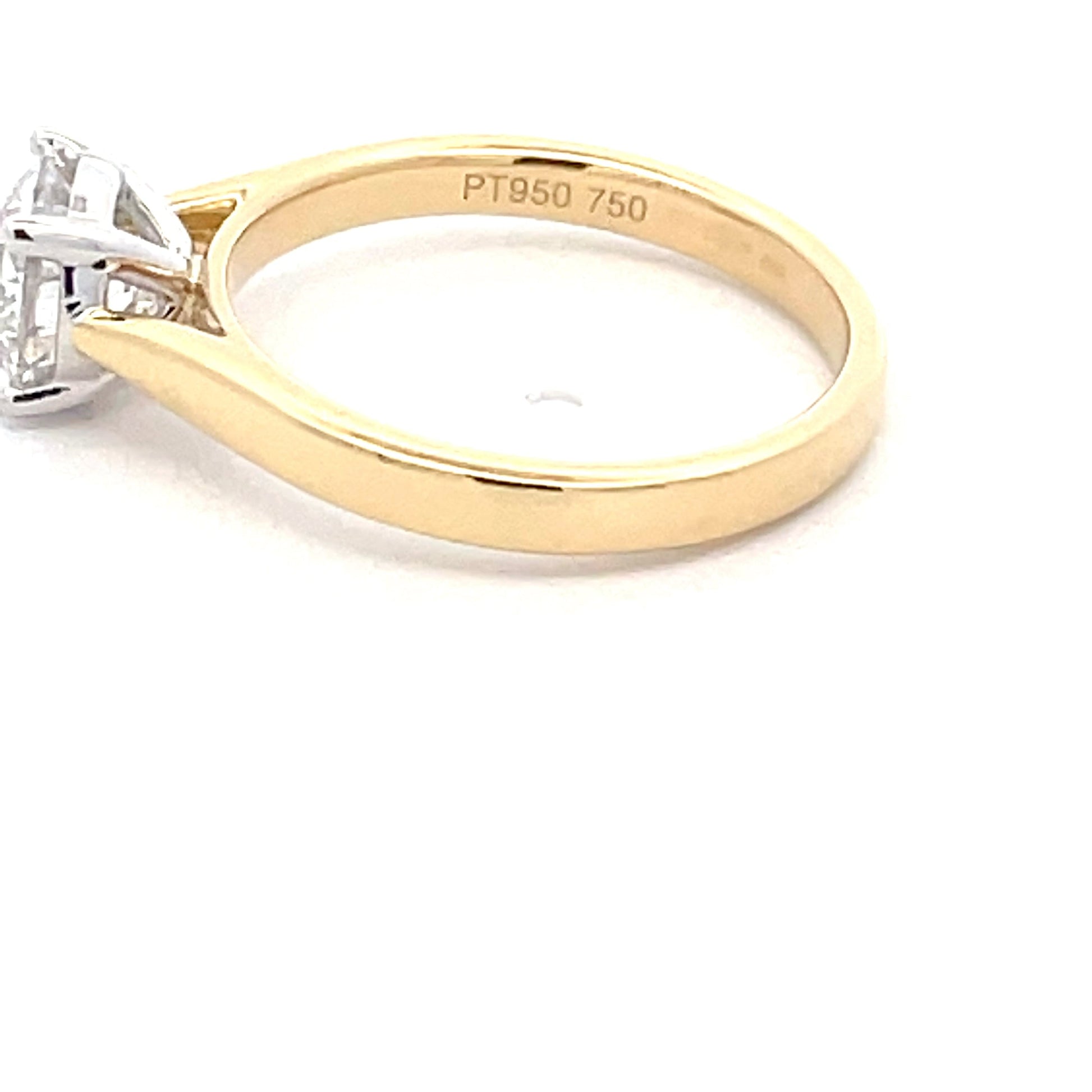Yellow Gold Round Brilliant Cut Diamond Solitaire Ring - 1.20cts Gardiner Brothers