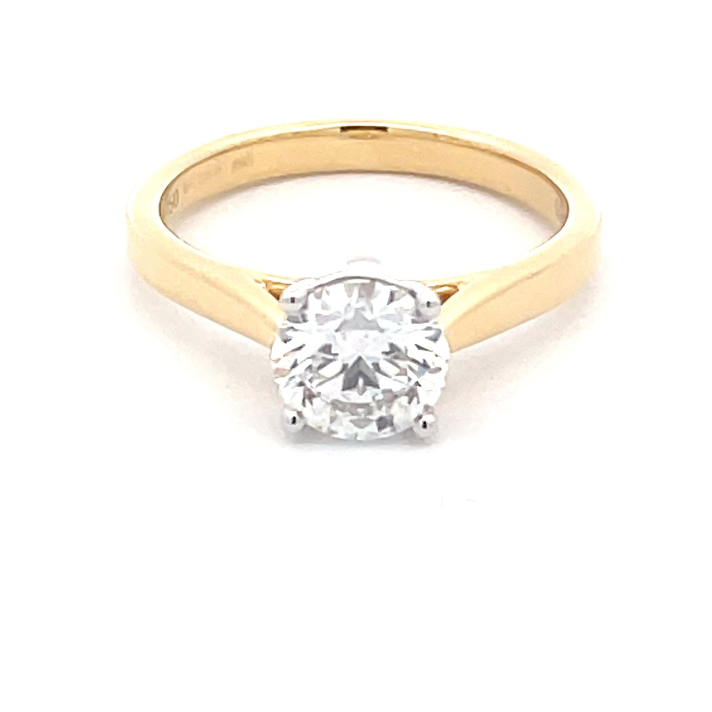 Yellow Gold Round Brilliant Cut Diamond Solitaire Ring - 1.20cts Gardiner Brothers