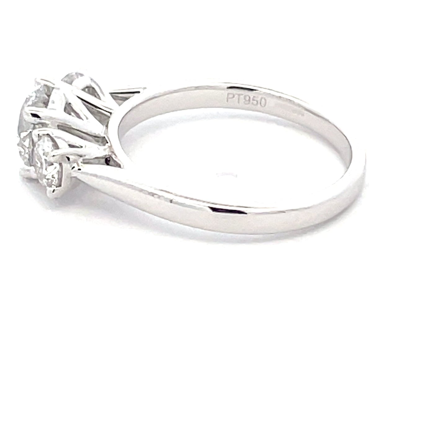 Platinum Round Brilliant Cut Diamond 3 Stone Ring - 1.50cts Gardiner Brothers