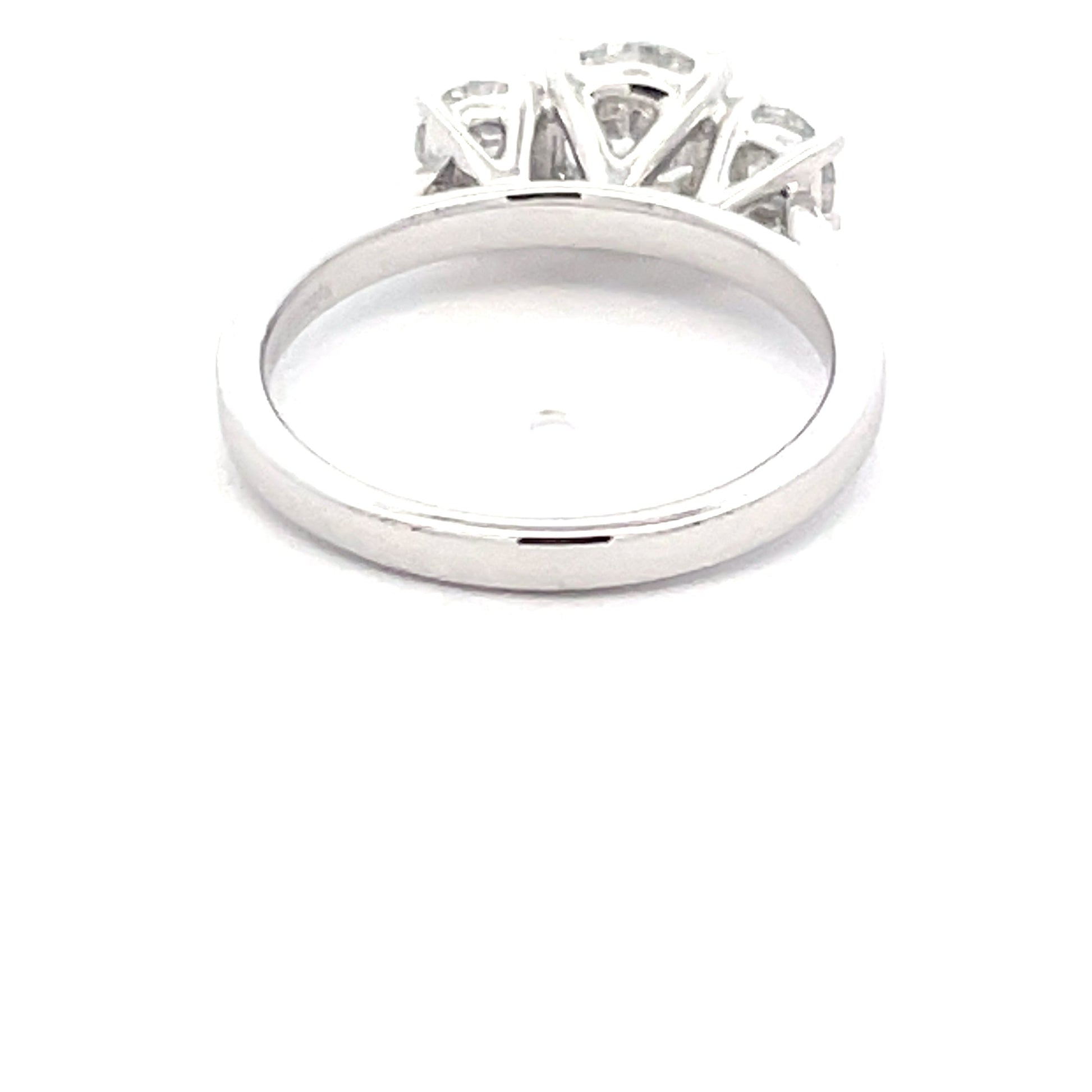 Platinum Round Brilliant Cut Diamond 3 Stone Ring - 1.50cts Gardiner Brothers