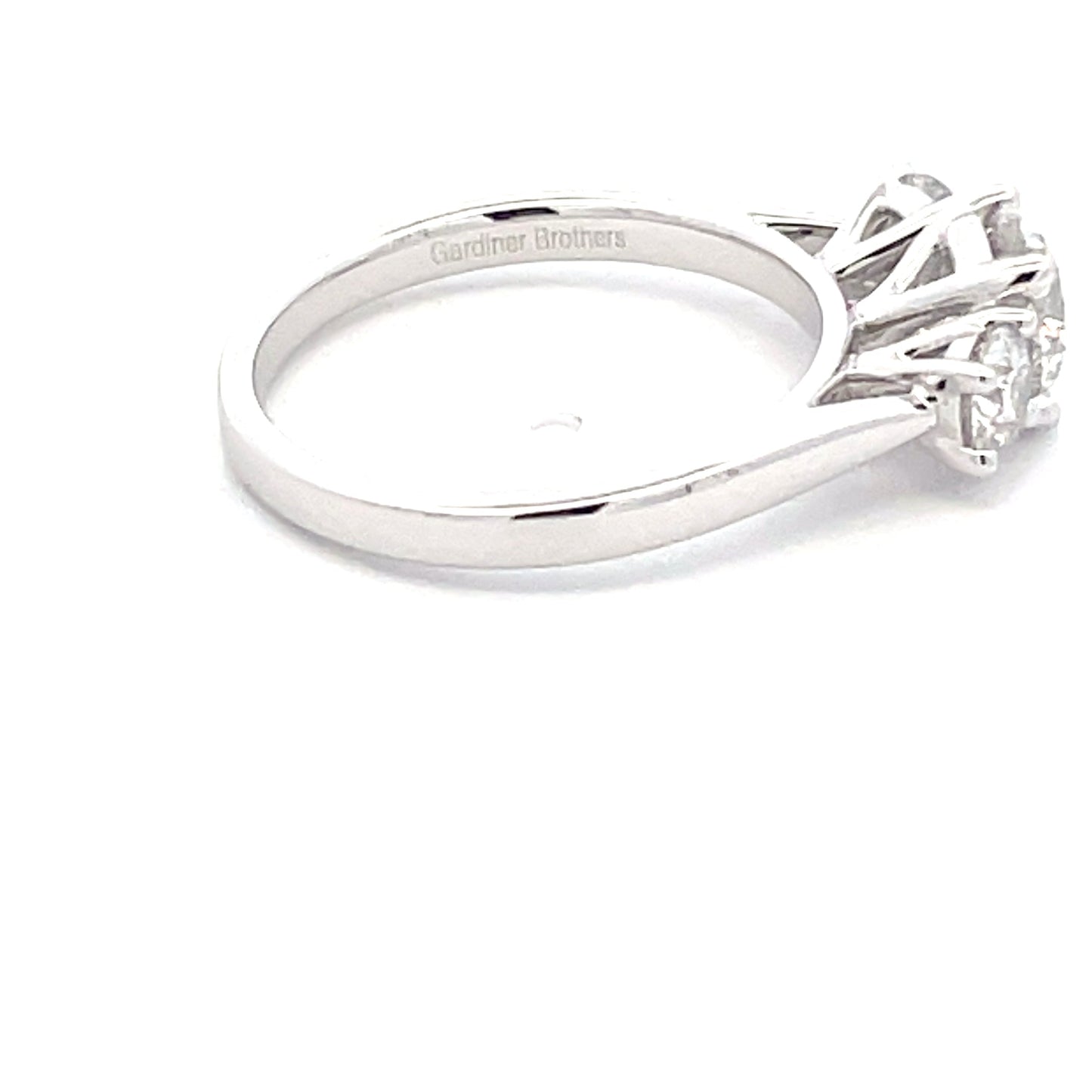 Platinum Round Brilliant Cut Diamond 3 Stone Ring - 1.50cts Gardiner Brothers
