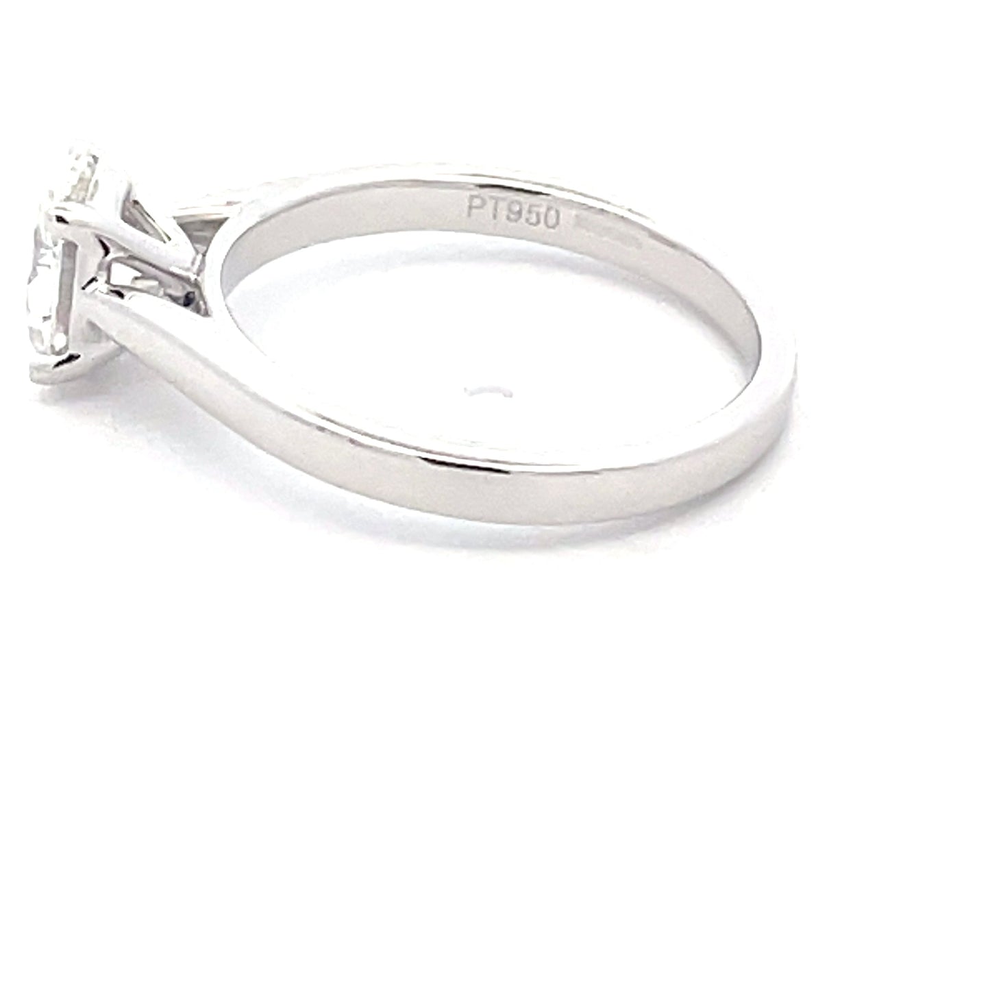 Platinum Oval Shaped Diamond Solitaire Ring - 0.90cts Gardiner Brothers