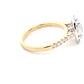 Yellow Gold Oval Shaped diamond halo cluster style ring - 1.46cts Gardiner Brothers