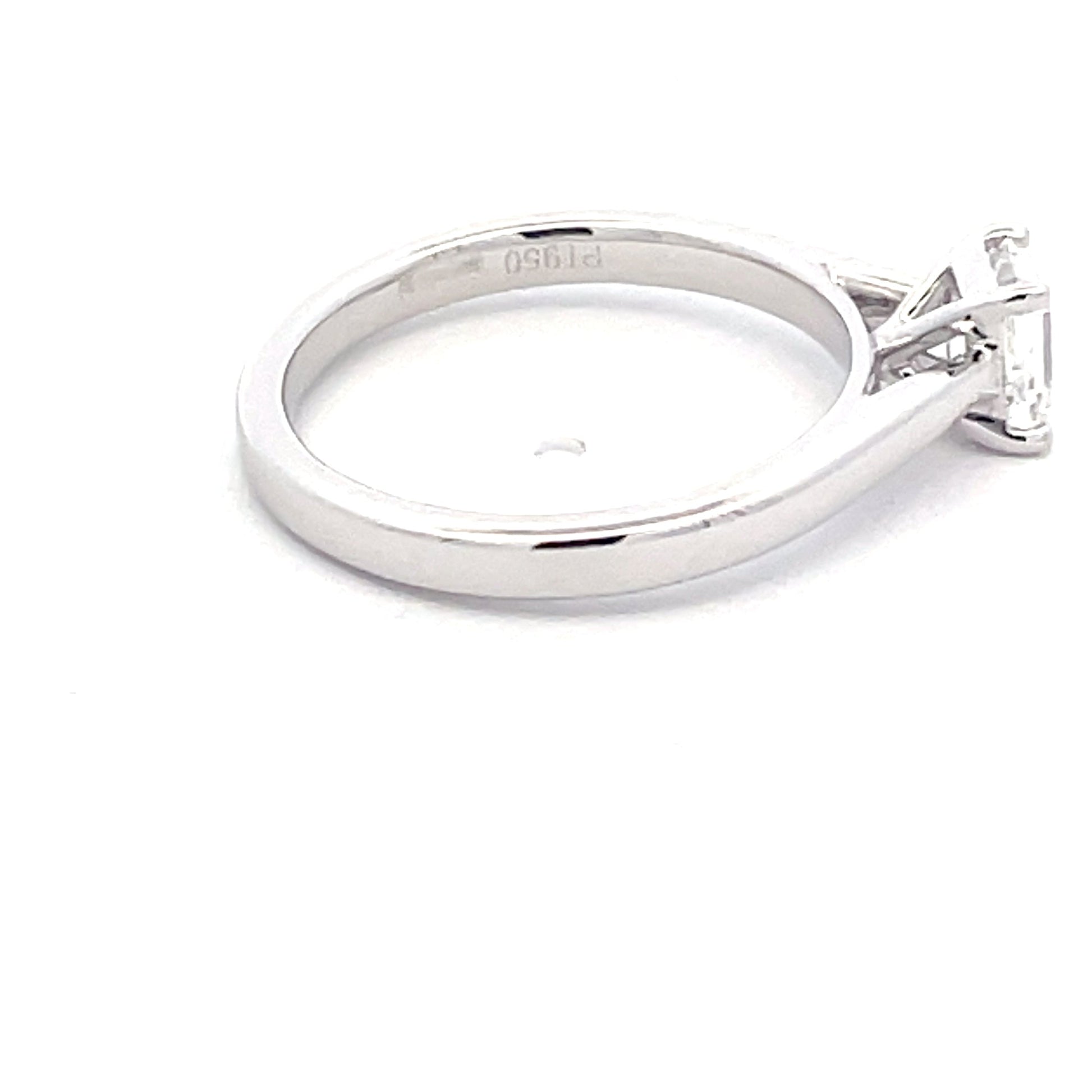 Platinum Emerald Cut Diamond Solitaire Ring - 0.70cts Gardiner Brothers