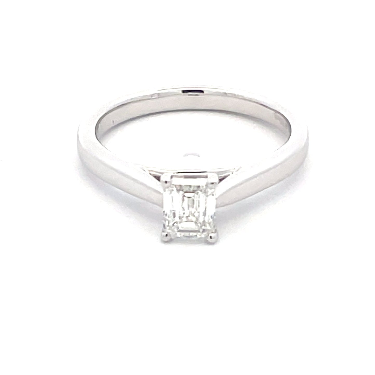Platinum Emerald Cut Diamond Solitaire Ring - 0.70cts Gardiner Brothers