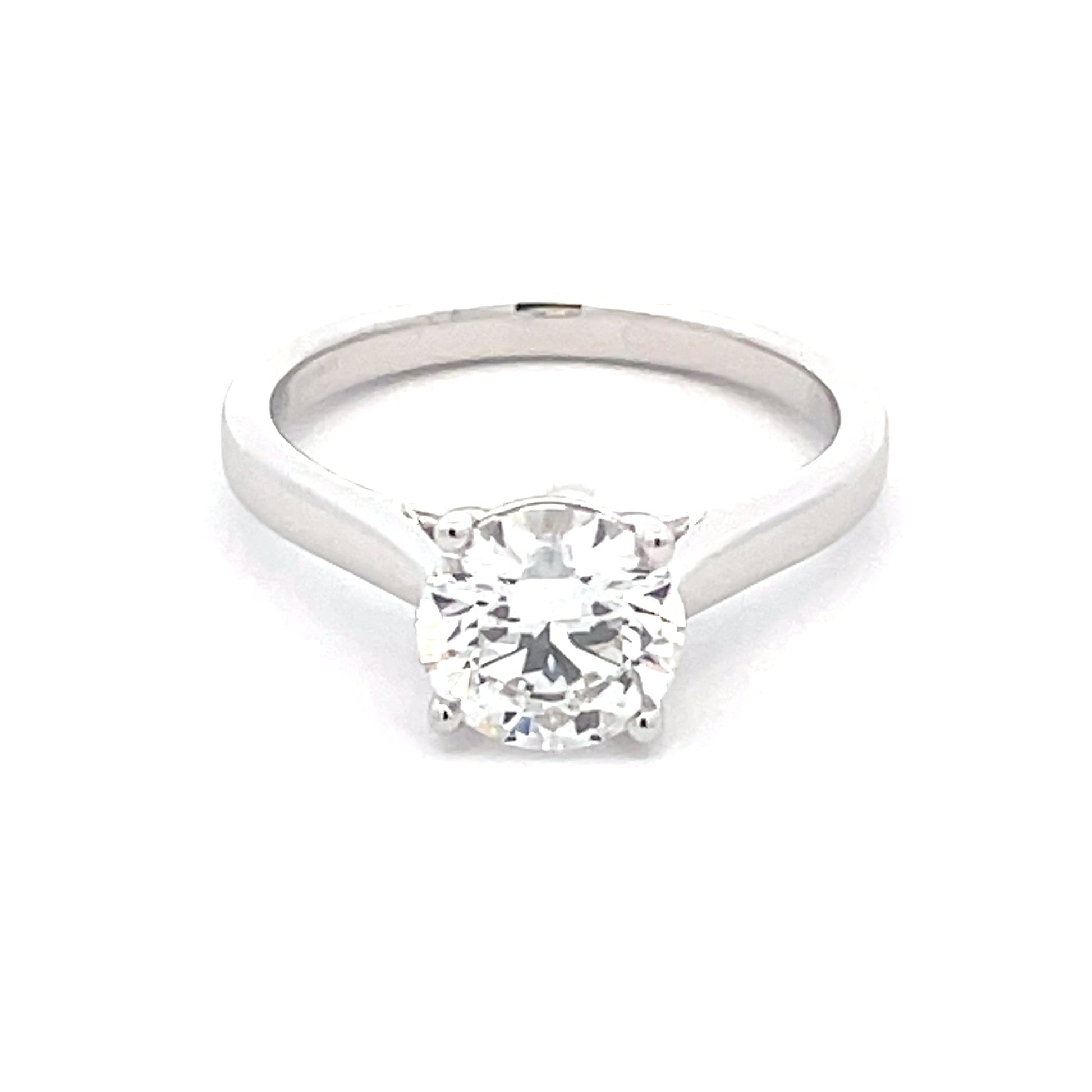 Lab Grown Round Brilliant Cut Diamond Solitaire Ring - 1.55cts Gardiner Brothers