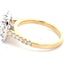 Yellow Gold Cushion Shaped Diamond Halo Cluster Style Ring - 2.07cts Gardiner Brothers